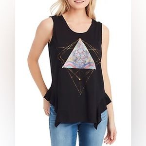 Jessica Simpson Linnie Ruffle Hem Screen Tee